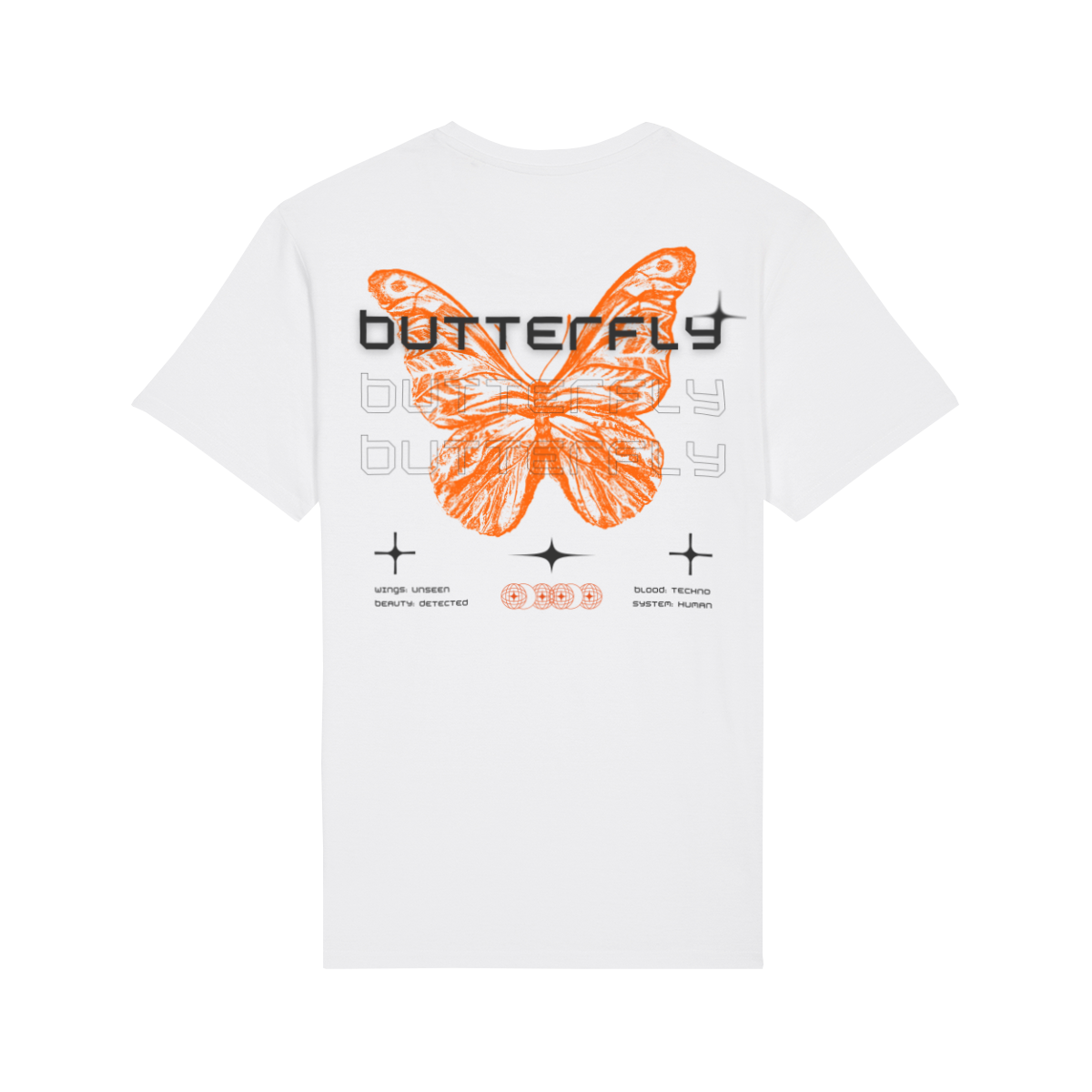 Wit Koningsdag T-Shirt heren 2026 - Butterfly T-Shirt | Kingsday 1967