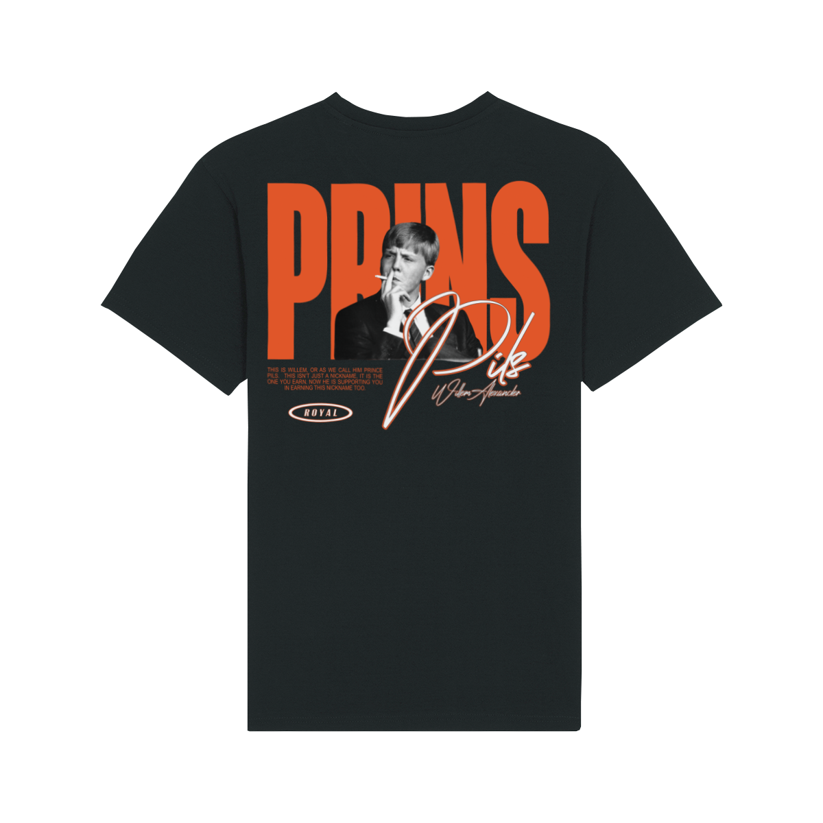 Zwart Koningsdag T-Shirt heren 2026 - Prins Pils T-Shirt | Kingsday 1967