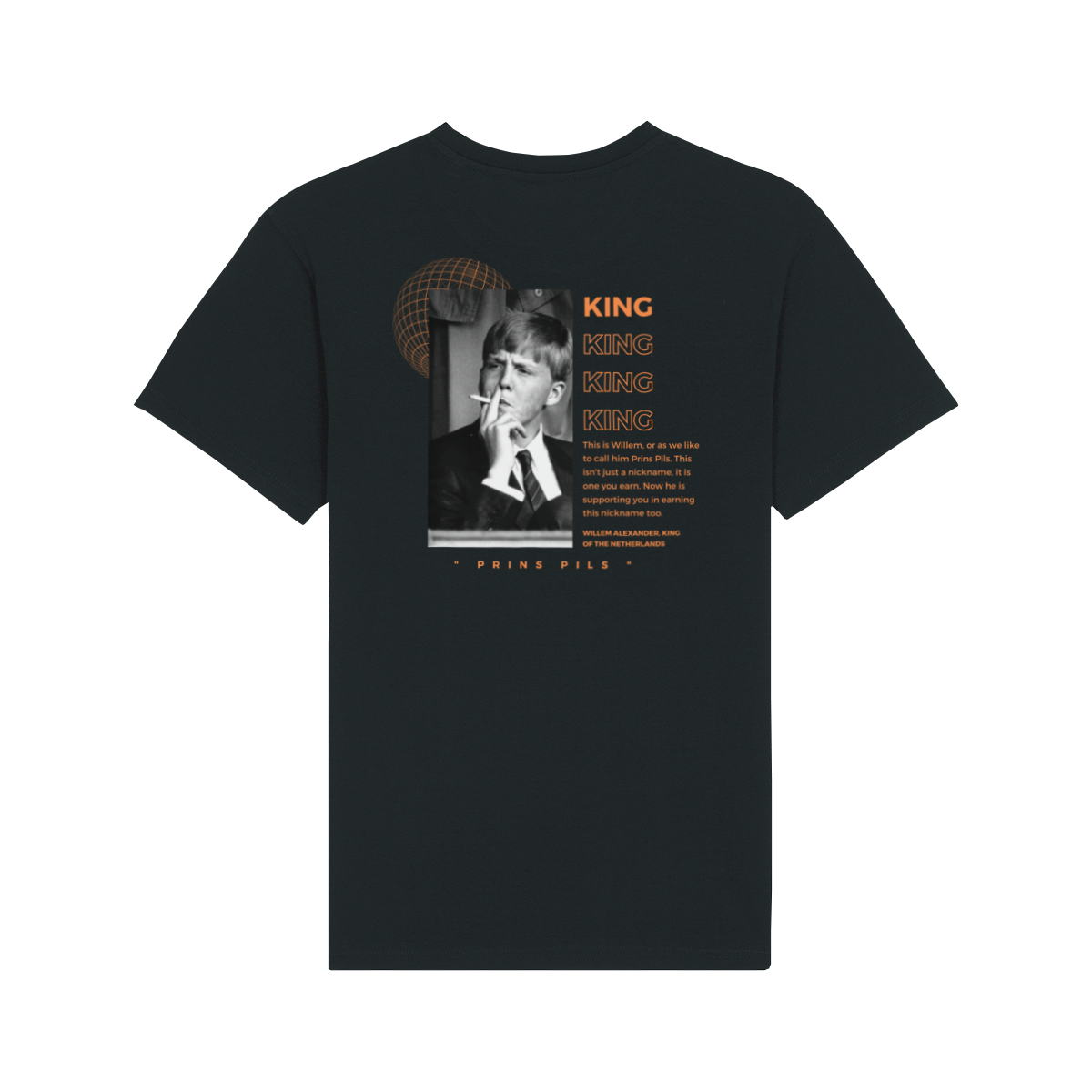 Zwart Koningsdag T-Shirt heren 2026 - Prince Pils T-Shirt | Kingsday 1967
