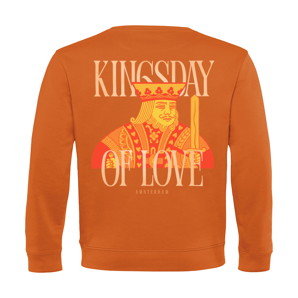 Oranje Koningsdag Sweater heren 2026 - King of Hearts Sweater | Kingsday 1967