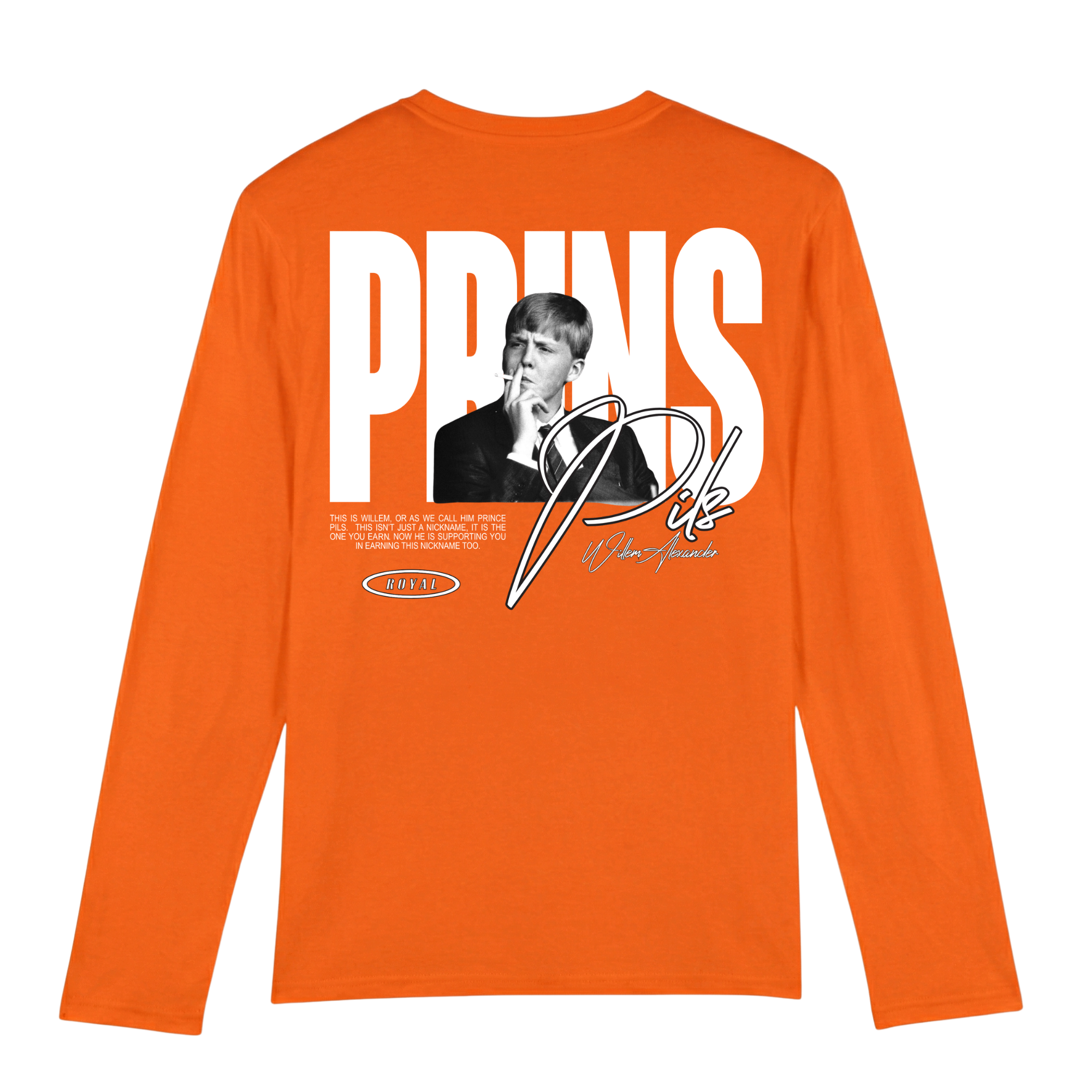 Oranje Koningsdag Longsleeve heren 2026 - Prins Pils Longsleeve | Kingsday 1967