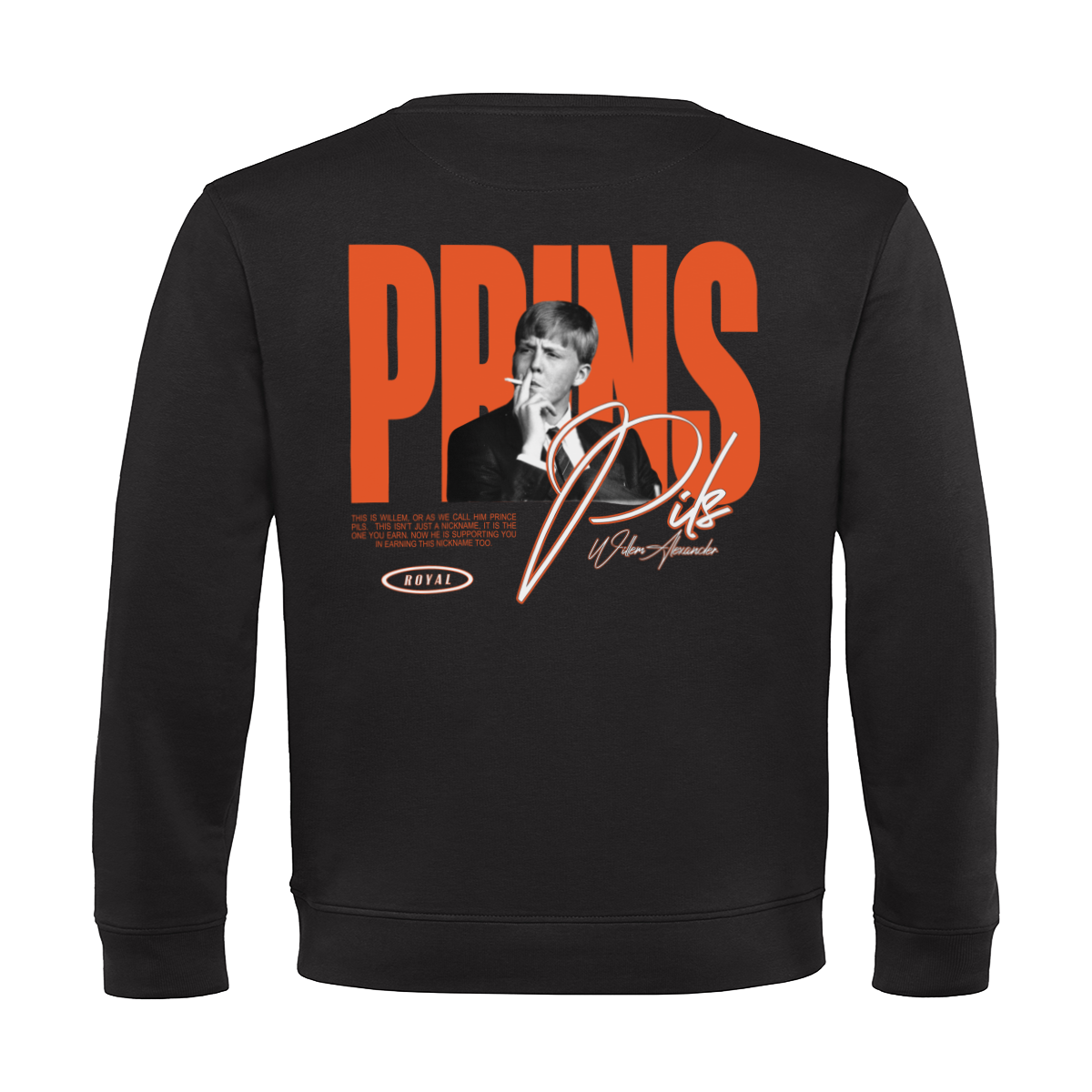 Zwart Koningsdag Sweater heren 2026 - Prins Pils Sweater | Kingsday 1967
