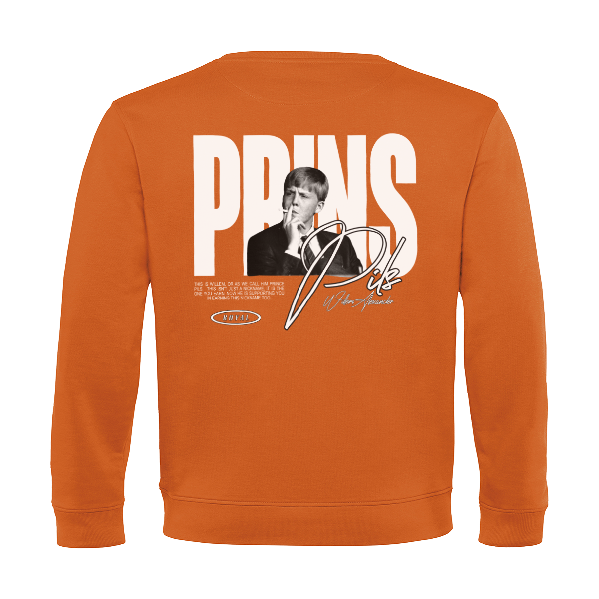 Oranje Koningsdag Sweater heren 2026 - Prins Pils Sweater | Kingsday 1967